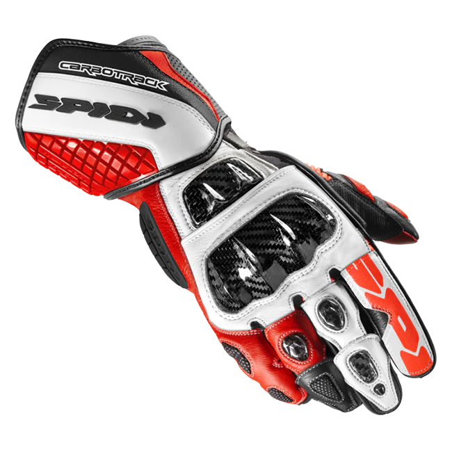 Spidi Carbo Track Evo Racing Motorrad Lederhandschuhe | Herren | Rot | A203014