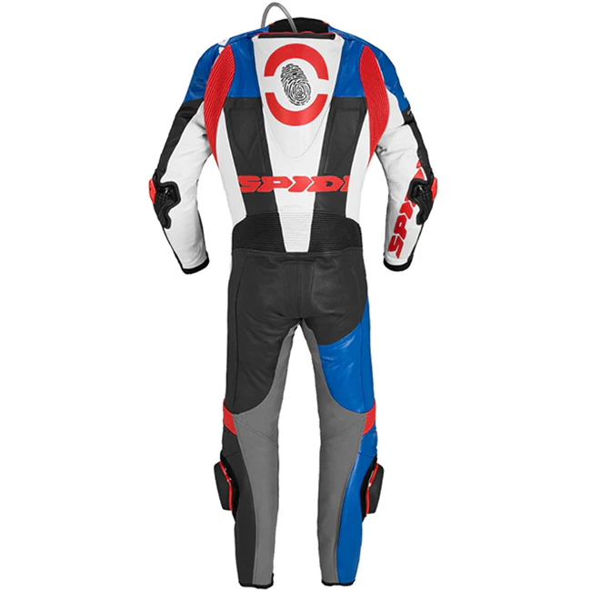 Spidi DP-Progressive Einteiler Lederkombi – Perforierter Rennanzug | Herren | Blau/Grau | Y161238 - Image 2