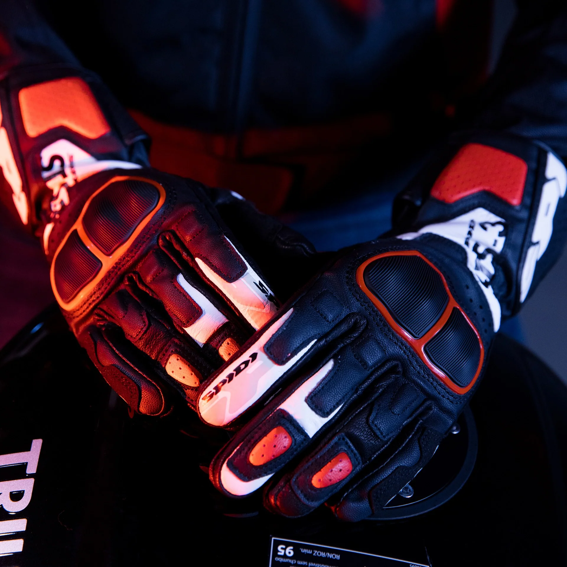 Spidi STS-3 Sport Motorrad Lederhandschuhe | Frauen | Schwarz | A220026 - Image 3