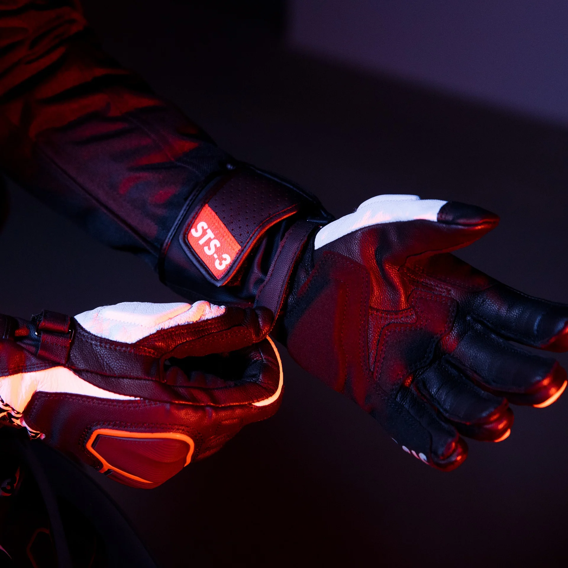 Spidi STS-3 Sport Motorrad Lederhandschuhe | Frauen | Schwarz | A220026 - Image 4