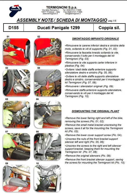 Termignoni Slip-On Kit Carbon Ducati Panigale 959 (16-19) D155102CPT+D155Y2 - Image 6