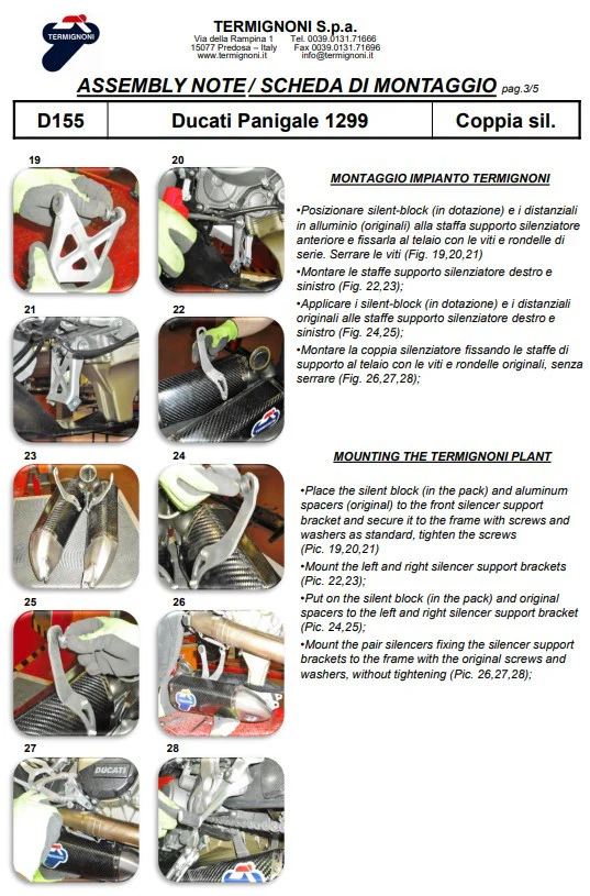 Termignoni Slip-On Kit Carbon Ducati Panigale 899 (13-16) D155102CPT+D155Y - Image 8