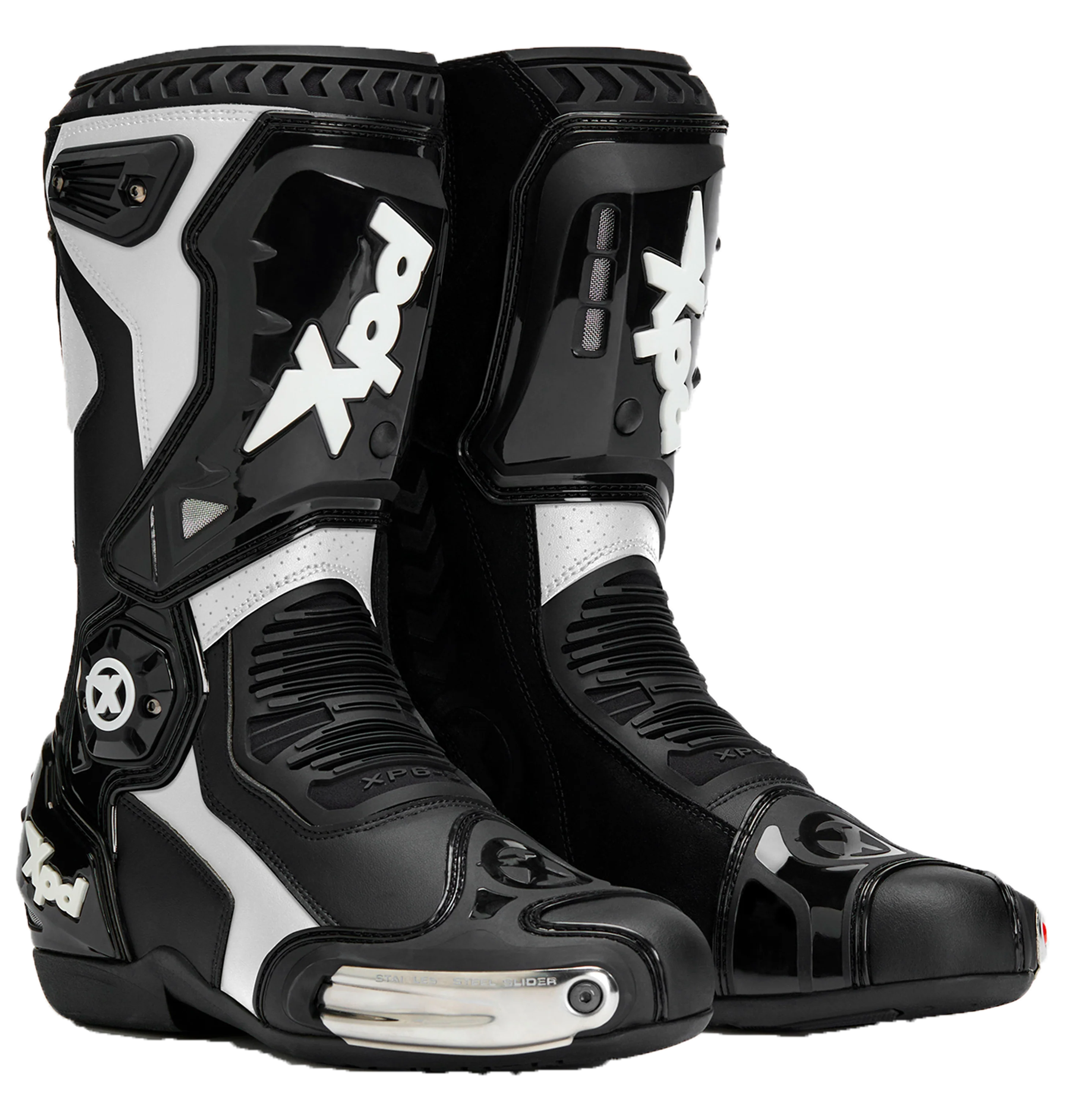 XPD XP-Mode Motorradstiefel | Herren | Schwarz/Weiß