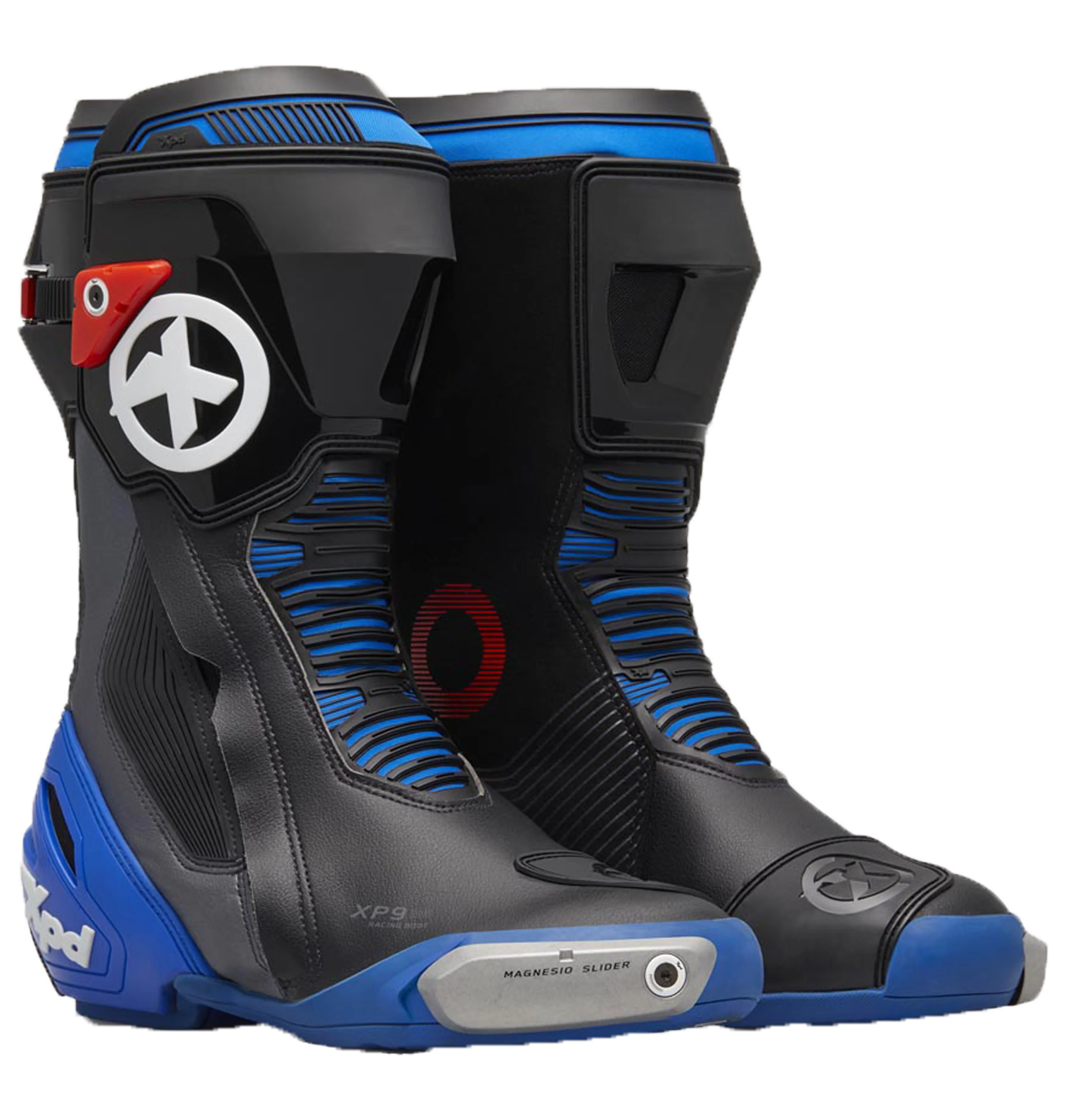 XPD XP9-S Racing und Straßen Motorradstiefel | Herren | Schwarz/Blau