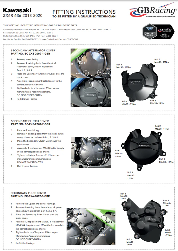 Zündung Protektor Schutzabdeckung GBRacing Kawasaki ZX-6R/636/RR (13-26) - Image 3